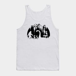 Bigfoot Loch Ness Monster And ALiens Tank Top